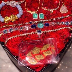 Xuping Swarovski Crystal Jewelry Bundle Gold Luxury Set